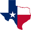Texas Map Flag Logo
